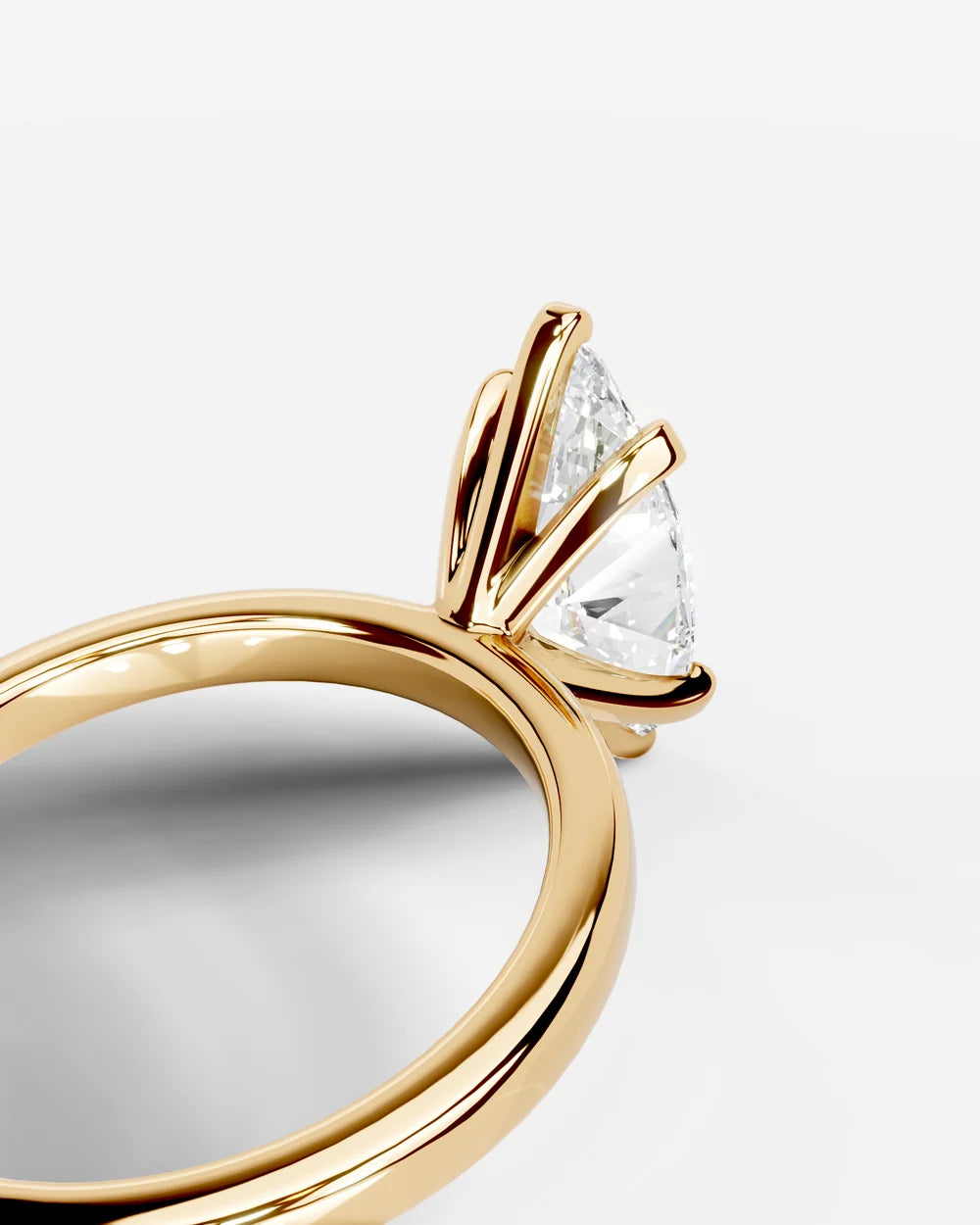 2 Carat Lab Grown Marquise Diamond Elevated Solitaire Ring