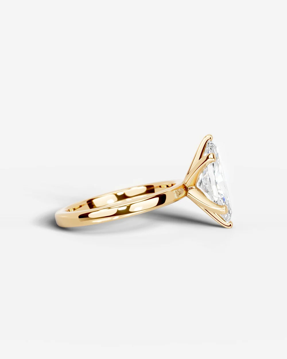 2 Carat Lab Grown Marquise Diamond Elevated Solitaire Ring