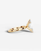 2 Carat Lab Grown Marquise Diamond Elevated Solitaire Ring