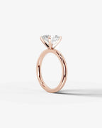 2 Carat Lab Grown Oval Diamond Elevated Solitaire Ring