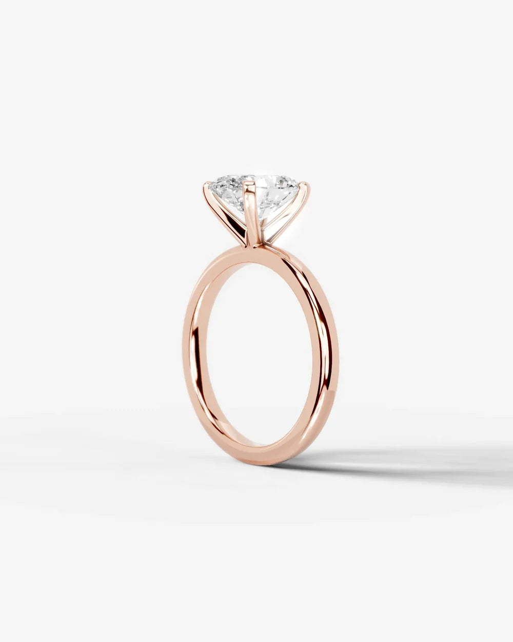 2 Carat Lab Grown Oval Diamond Elevated Solitaire Ring