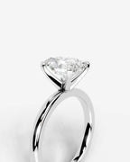 2 Carat Lab Grown Oval Diamond Elevated Solitaire Ring