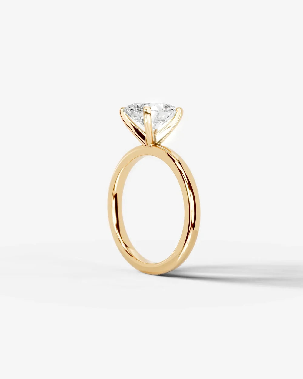 2 Carat Lab Grown Oval Diamond Elevated Solitaire Ring