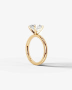 2 Carat Lab Grown Oval Diamond Elevated Solitaire Ring