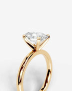 2 Carat Lab Grown Oval Diamond Elevated Solitaire Ring