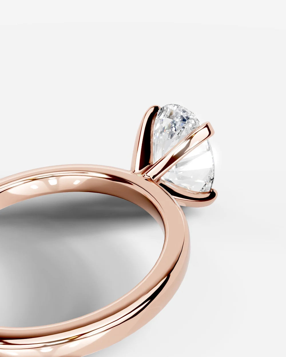 2 Carat Lab Grown Oval Diamond Elevated Solitaire Ring