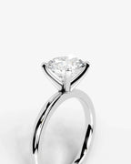 2 Carat Lab Grown Round Brilliant Diamond Elevated Solitaire Ring