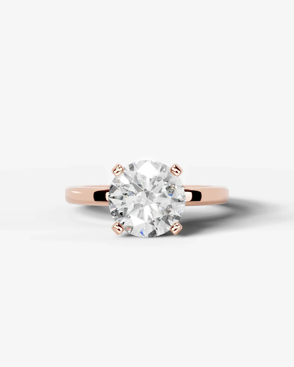 2 Carat Lab Grown Round Brilliant Diamond Elevated Solitaire Ring