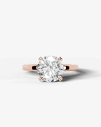 2 Carat Lab Grown Round Brilliant Diamond Elevated Solitaire Ring