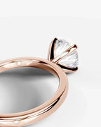 2 Carat Lab Grown Round Brilliant Diamond Elevated Solitaire Ring