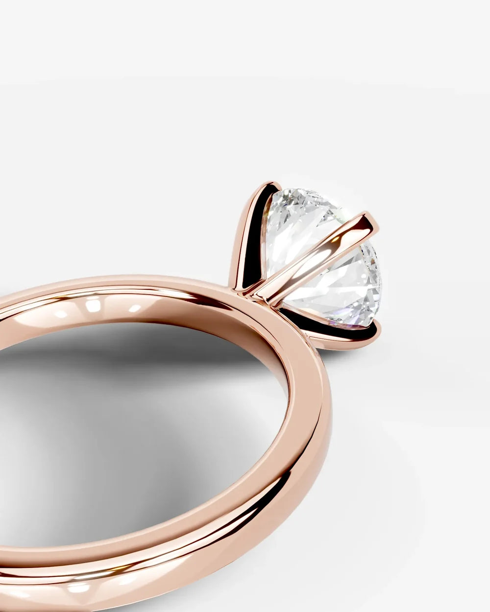 2 Carat Lab Grown Round Brilliant Diamond Elevated Solitaire Ring