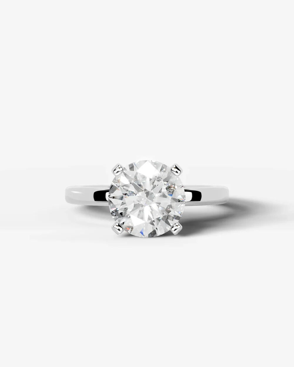2 Carat Lab Grown Round Brilliant Diamond Elevated Solitaire Ring
