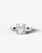 2 Carat Lab Grown Round Brilliant Diamond Elevated Solitaire Ring