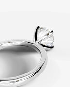 2 Carat Lab Grown Round Brilliant Diamond Elevated Solitaire Ring