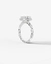 2 Carat Lab Grown Oval Cut Diamond Double Halo Ring