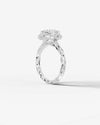 2 Carat Lab Grown Round Cut Diamond Double Halo Ring