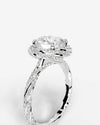 2 Carat Lab Grown Round Cut Diamond Double Halo Ring