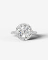 2 Carat Lab Grown Round Cut Diamond Double Halo Ring