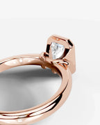 2 Carat Lab Grown Emerald Cut Diamond Bezel Set Solitaire Ring