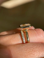 2 Carat Lab Grown Emerald Cut Diamond Bezel Set Solitaire Ring