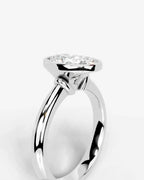 2 Carat Lab Grown Oval Cut Diamond Bezel Set Solitaire Ring