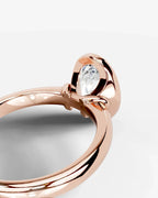 2 Carat Lab Grown Oval Cut Diamond Bezel Set Solitaire Ring