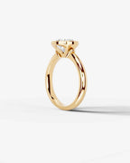 2 Carat Lab Grown Round Cut Diamond Bezel Set Solitaire Ring