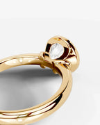 2 Carat Lab Grown Round Cut Diamond Bezel Set Solitaire Ring