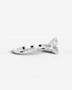 2 Carat Lab Grown Radiant Cut Diamond Engagement Ring with Accent Diamonds