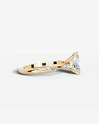 2 Carat Lab Grown Radiant Cut Diamond Engagement Ring with Accent Diamonds