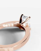 2 Carat Lab Grown Emerald Cut Channel Set Sidestone Engagement Ring
