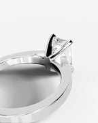 2 Carat Lab Grown Emerald Cut Channel Set Sidestone Engagement Ring