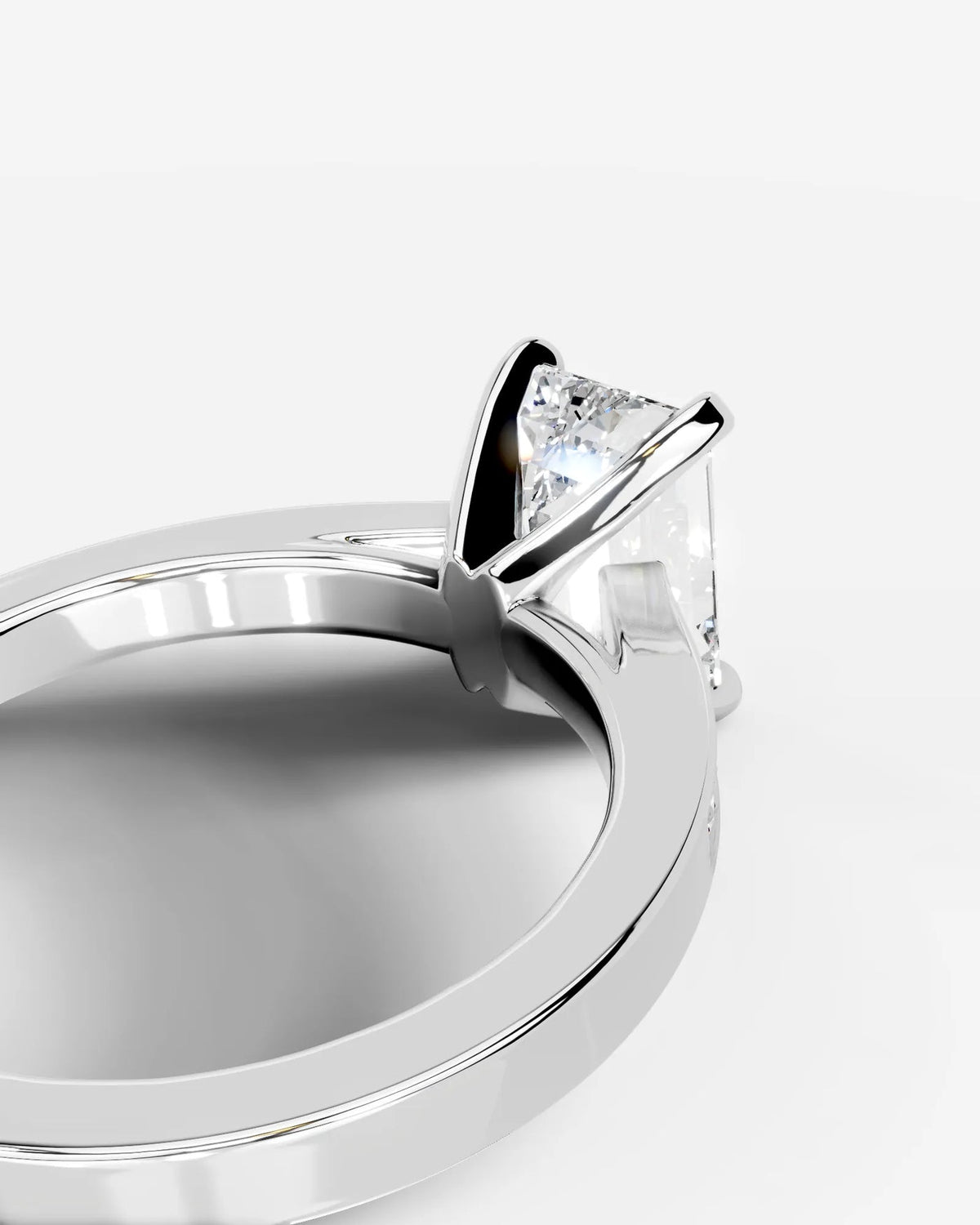 2 Carat Lab Grown Emerald Cut Channel Set Sidestone Engagement Ring