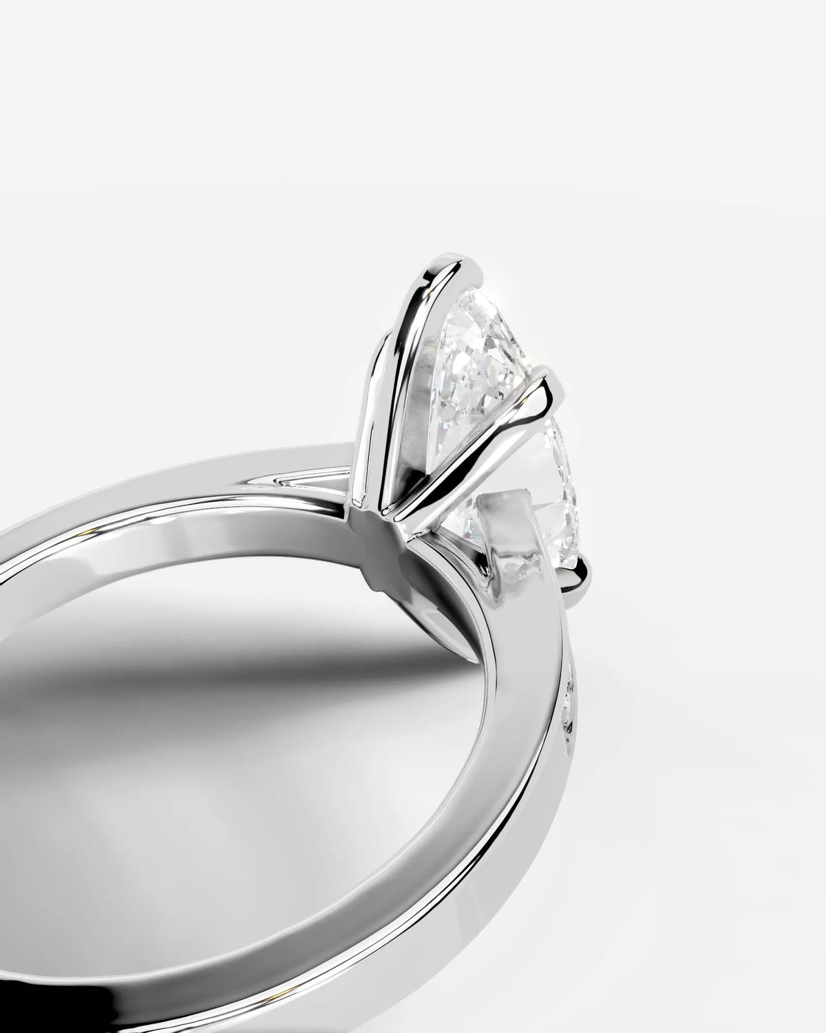 2 Carat Lab Grown Marquise Cut Channel Set Sidestone Engagement Ring