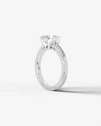 2 Carat Lab Grown Diamond Genevieve Oval Cut Channel Set Sidestone Engagement Ring