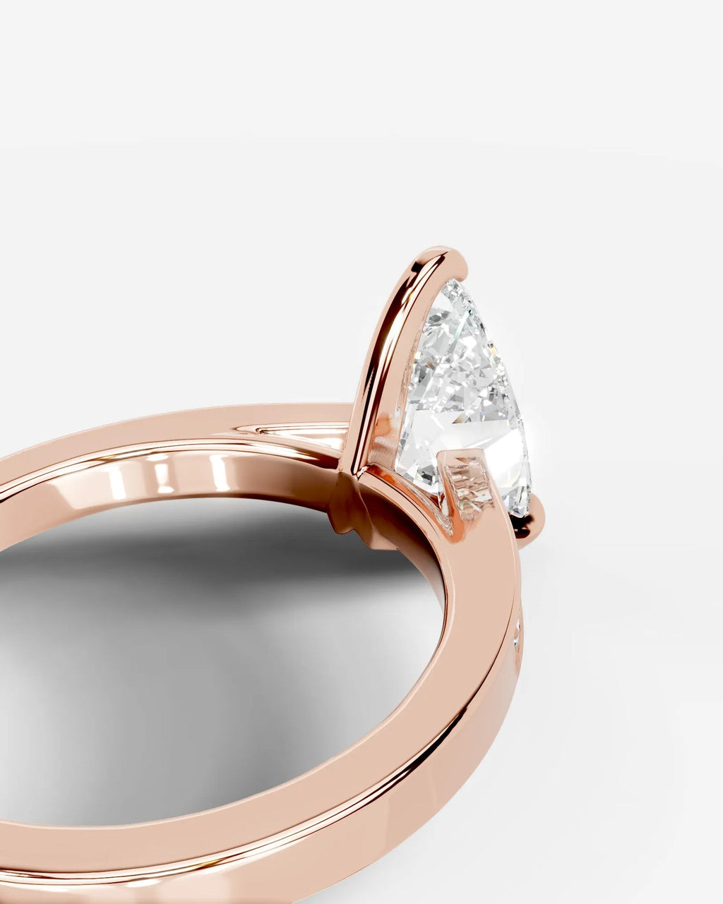 2 Carat Lab Grown Pear Cut Channel Set Sidestone Engagement Ring