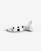 2 Carat Lab Grown Pear Cut Channel Set Sidestone Engagement Ring