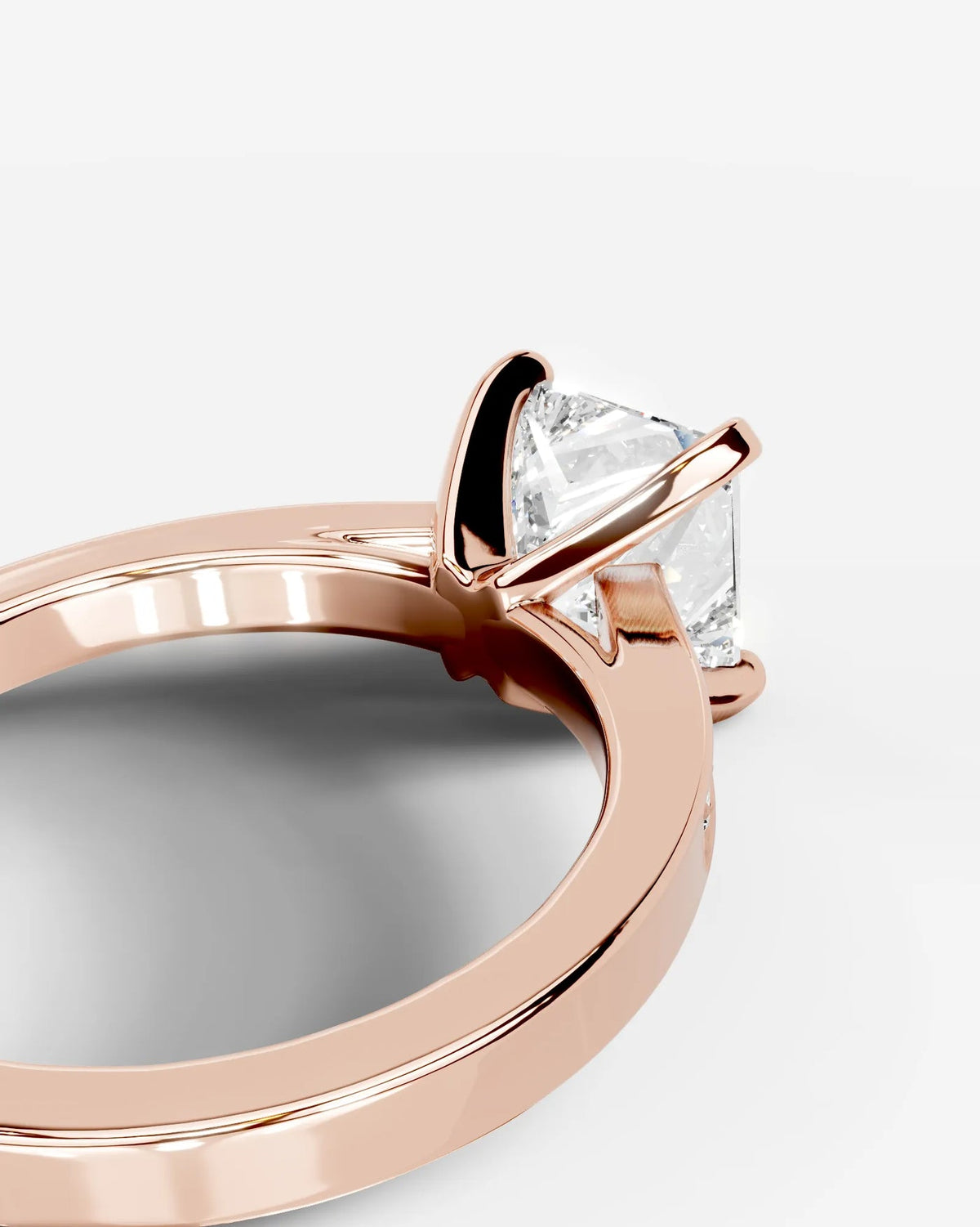 2 Carat Lab Grown Radiant Cut Channel Set Sidestone Engagement Ring
