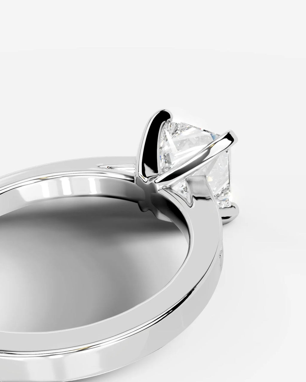 2 Carat Lab Grown Radiant Cut Channel Set Sidestone Engagement Ring