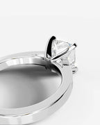 2 Carat Lab Grown Radiant Cut Channel Set Sidestone Engagement Ring