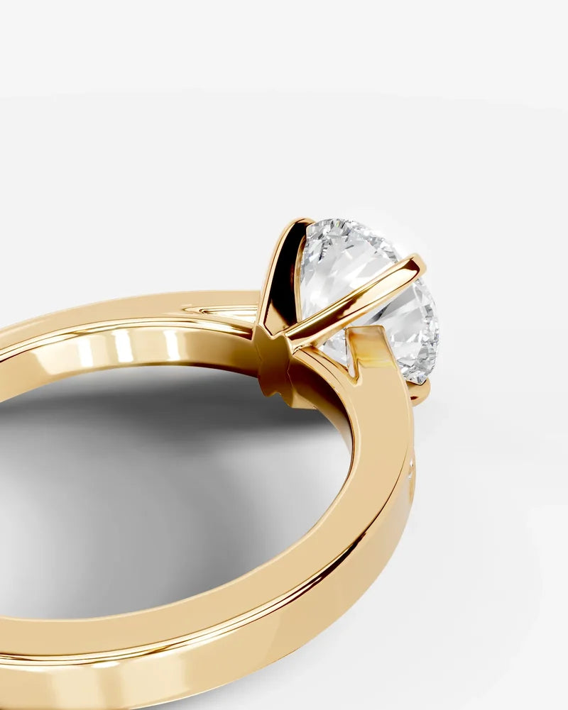 2 Carat Lab Grown Diamond Eleanor Round Cut Channel Set Sidestone Engagement Ring