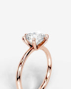 2 Carat Lab Grown Round Cut Diamond Six-Prong Solitaire Ring
