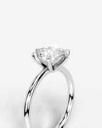 2 Carat Lab Grown Round Cut Diamond Six-Prong Solitaire Ring