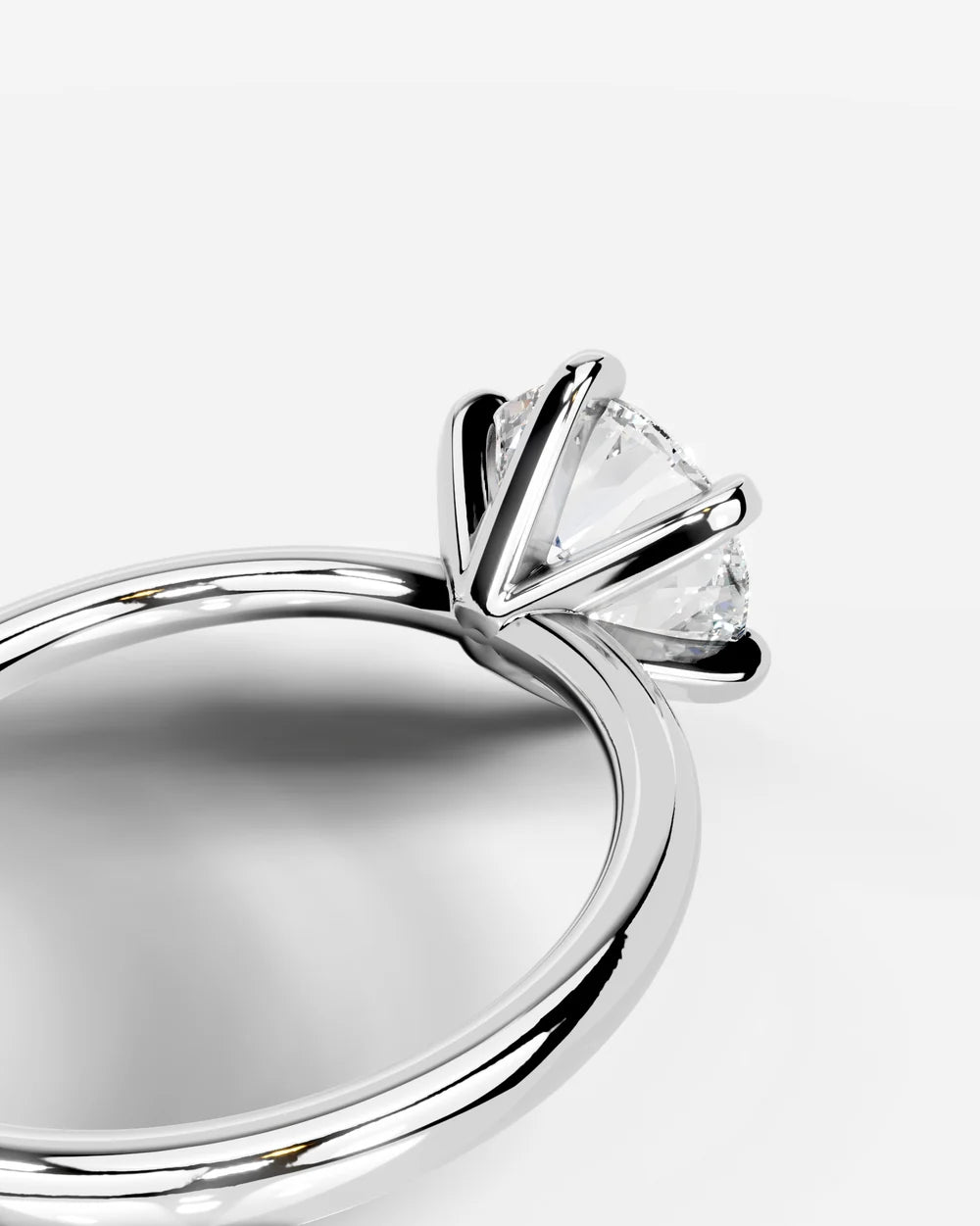 2 Carat Lab Grown Round Cut Diamond Six-Prong Solitaire Ring