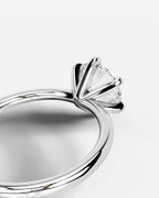 2 Carat Lab Grown Round Cut Diamond Six-Prong Solitaire Ring