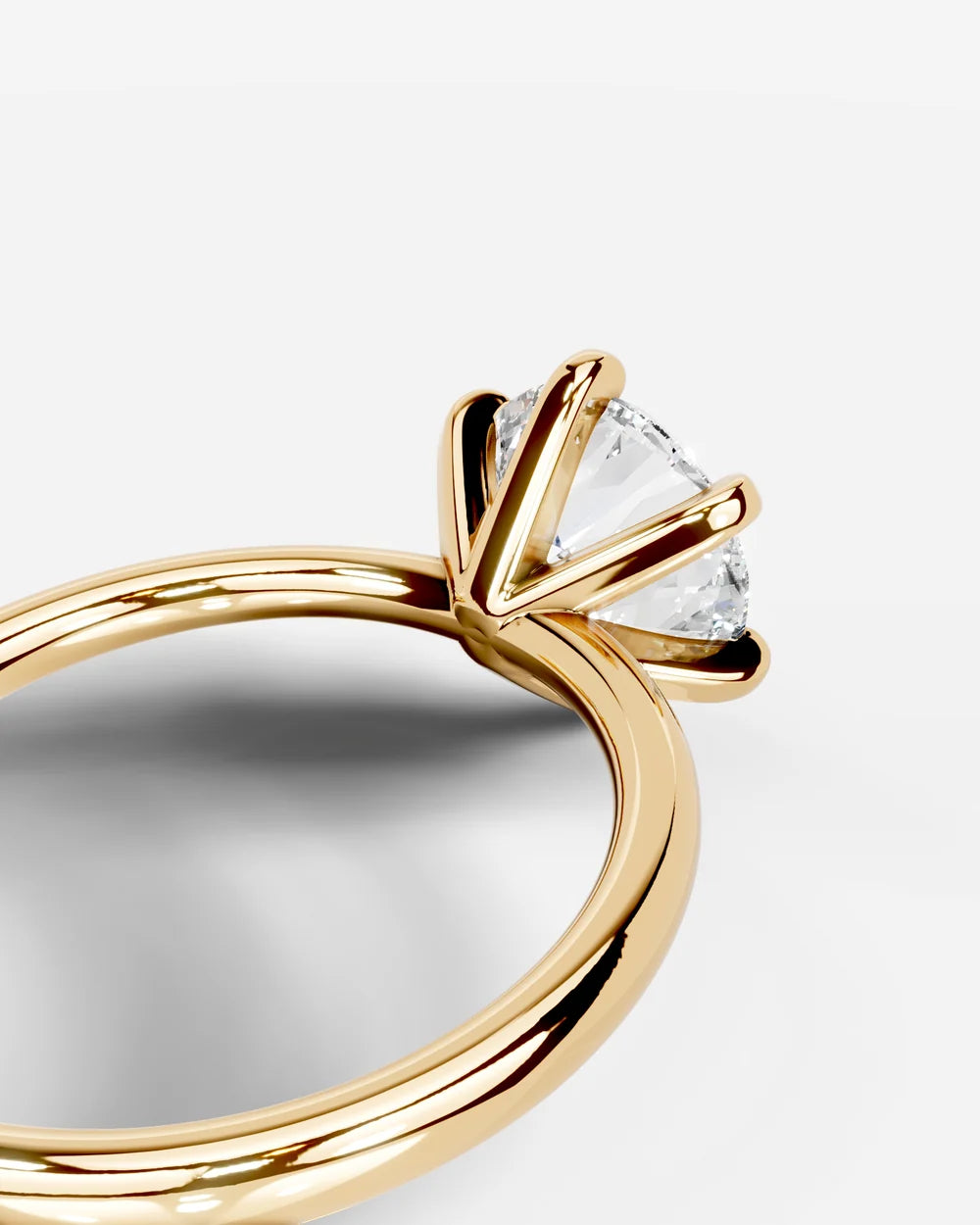 2 Carat Lab Grown Round Cut Diamond Six-Prong Solitaire Ring