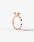 2 Carat Lab Grown Marquise Diamond Split Bezel Solitaire Ring