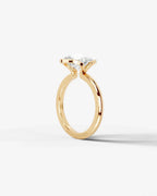 2 Carat Lab Grown Marquise Diamond Split Bezel Solitaire Ring