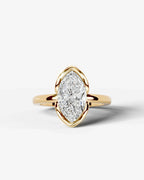 2 Carat Lab Grown Marquise Diamond Split Bezel Solitaire Ring