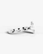2 Carat Lab Grown Oval Diamond Sculpted Bezel Solitaire Ring